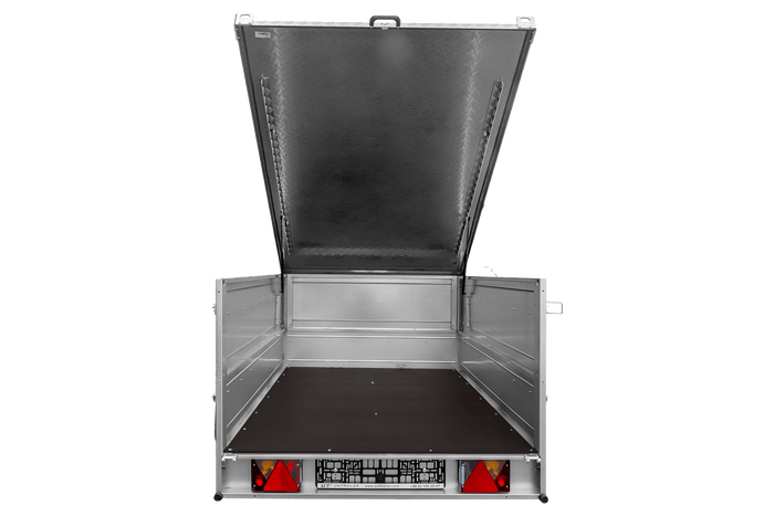 PKW-Anhänger 200x125 UNITRAILER GARDEN 201 KIPP mit Bordwandaufsatz und Aludeckel