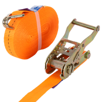 UNITRAILER 12 m/25 mm/1 t orangefarbener Zurrgurt mit Spanner