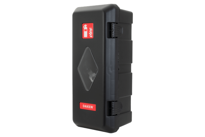 Feuerlöscherkasten 9kg DAKEN 82010 ADAMANT 671x310x247mm schwarz
