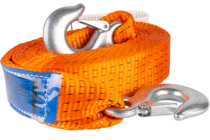 Abschleppseil mit Haken HILLS Abschleppgurt 4,5 m/50 mm/5 t orange