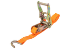 Satz aus vier UNITRAILER 3m/25mm/1t orangefarbenen Transportgurten mit Spannvorrichtung