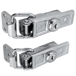 Satz Seitenhaken mit WINTERHOFF BVS 60-1 + BVSG 60-A Verschlüssen, komplettes Anhängerseitenschloss mit Schlüssel