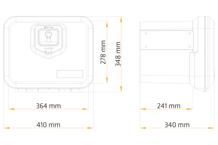 DAKEN 81000 WELVET Werkzeugkasten 410x348x340mm 28,8l