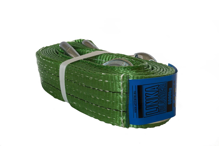Abschleppseil mit Haken HILLS Abschleppgurt 5m/60mm/6t grün
