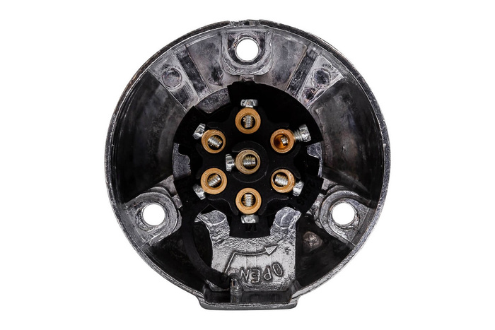 KAMAR 7-polige Steckdose für Anhängerkupplung, Metall