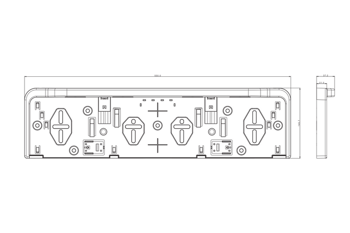 Kennzeichenhalterung mit LED-Beleuchtung FRISTOM FT-264 LED M15