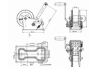 KNOTT Gurtwinde für Pkw-Anhänger 1150 kg [blaues Gehäuse]