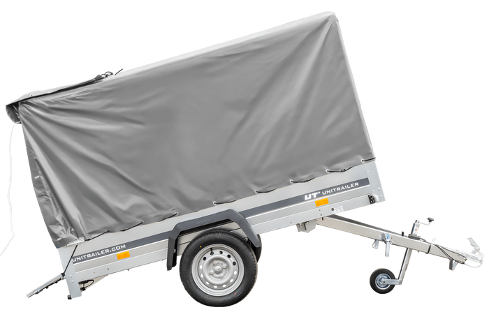 PKW-Anhänger 230x125 UNITRAILER GARDEN 230 KIPP mit  grauer Hochplane 110 cm