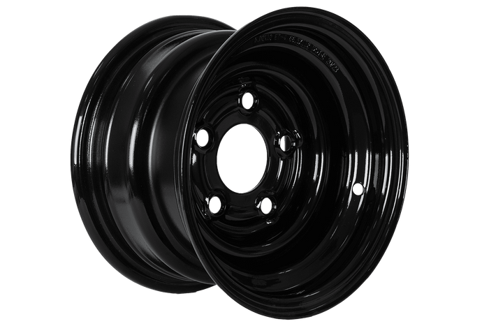 Stahlfelge für Anhänger UNITRAILER schwarz 6Jx10&quot;H2 5x112 ET:-4