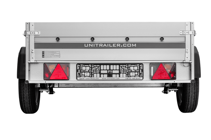 Anhänger auf Federn mit Aluminiumseitenwänden 200x125 Unitrailer Garden 201/R KIPP ALU