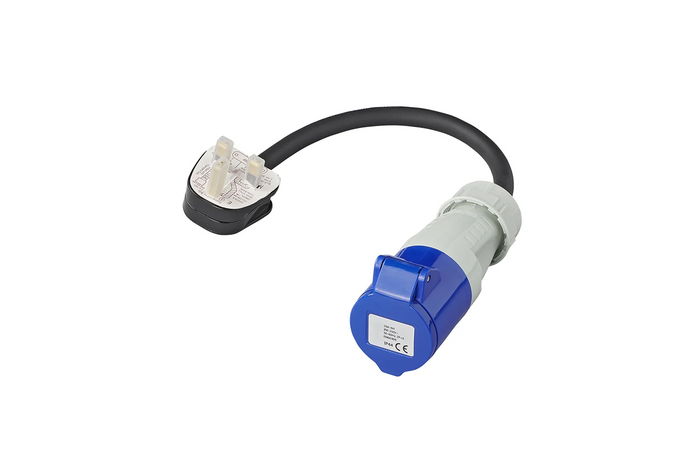 Adapter mit CEE-Stecker und UK-Steckdose, UK ProPlus 373522DE, Kabellänge 40 cm, 16 A, 230 V 