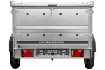 PKW-Anhänger 200x125 UNITRAILER GARDEN 201 KIPP mit Bordwandaufsatz und Aludeckel