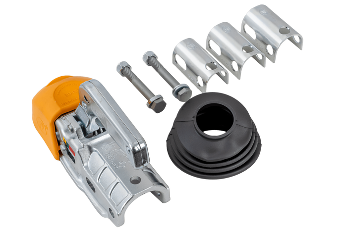 STEELPRESS BC-3000C-00-00+Z3 Kugelkopfkupplung für 3000kg Anhänger mit 35-50mm Rohrdeichsel, Gusseisen