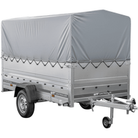 Leichtanhänger auf Federn 264x125 UNITRAILER GARDEN 264/R KIPP mit BIS-Seiten, H-800-Rahmen und grauer Plane