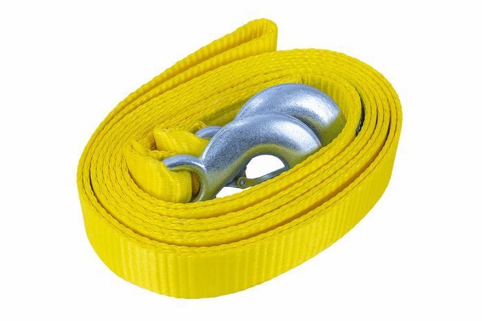 Abschleppseil mit Haken UNITRAILER Abschleppgurt 5m/50mm/7,5t gelb