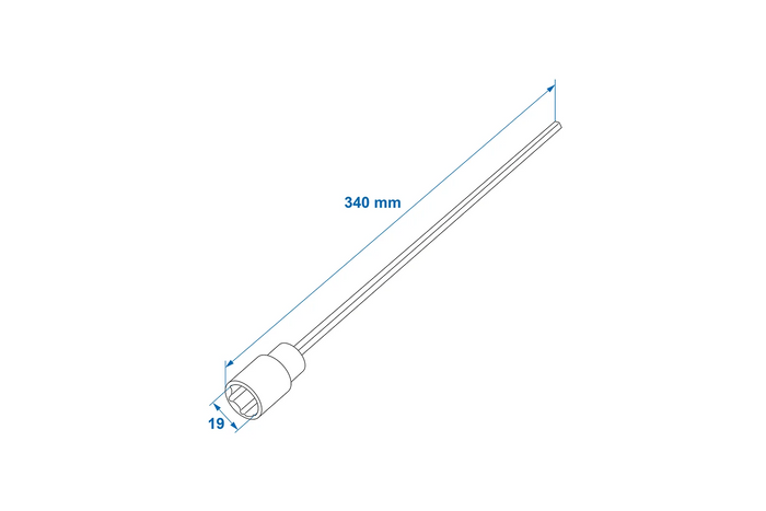 ProPlus 360030 Ausziehbare Stützverlängerung für 340 mm 19 mm Trägeranhänger