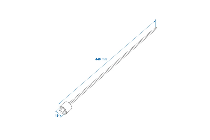 ProPlus 360029 Ausziehbare Stützverlängerung für 440 mm 19 mm Trägeranhänger