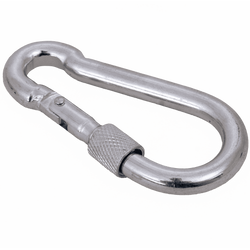 Karabiner mit Schraubverschluss für Seile DROMET KSZ.8.80 Feuerwehrkarabinerhaken 8x80mm
