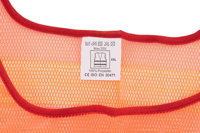 HERMON XXL orange Warnweste mit seitlichem Klettverschluss