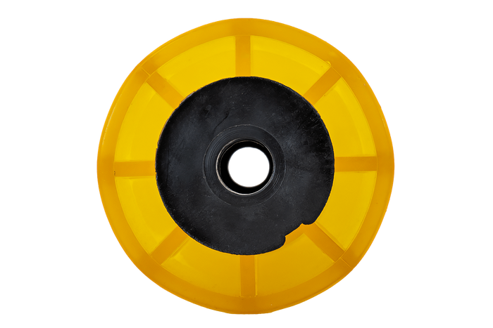 KNOTT-Kielrollen-Set in gelb, 5-teilig, für Pkw-Anhänger