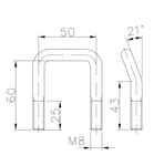 WINTERHOFF ZBF 10-PO Zurrbefestigung Typ C M8 50/60