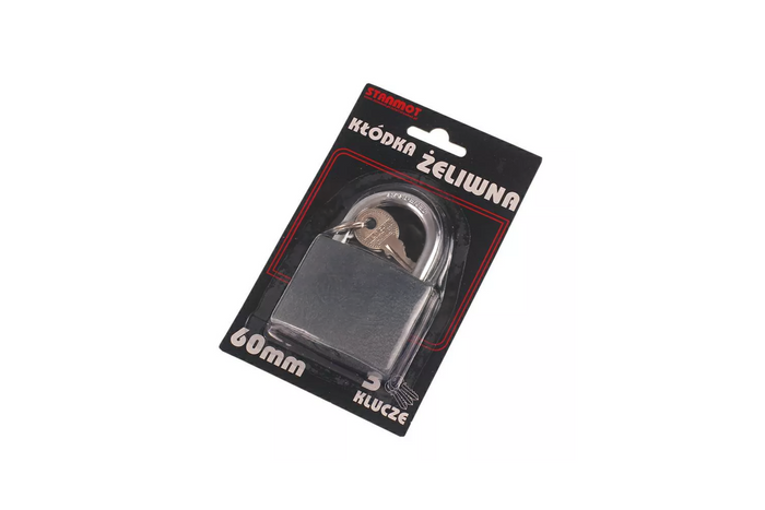 Gusseisen-Vorhängeschloss 60mm HERMON, Ösendurchmesser 8mm