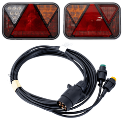 FRISTOM LED-Rücklichter + MANTES 4m 7PIN Kabelbaum