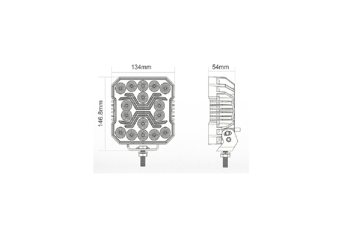 LED-Arbeitsscheinwerfer-Reflektor KAMAR X-SPIDER L0194 16xLED 4200lm