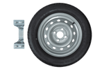 Ersatzrad für Anhänger mit Halterung LINGLONG TIRE 155/70 R13 75N UNITRAILER FELGE 4Jx13 4x100 ET:30