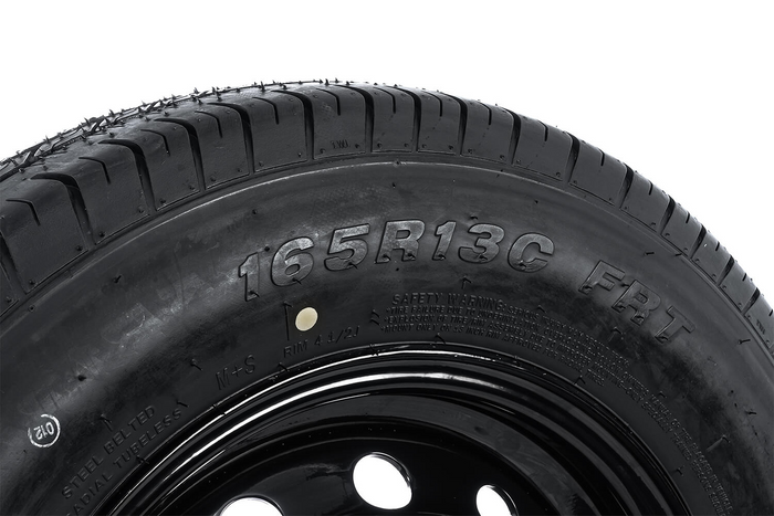 Verstärktes Anhängerrad REIFEN LINGLONG 165/80 R13C 96/94N UNITRAILER FELGE schwarz 4.5Jx13"H2 5x112 ET:30