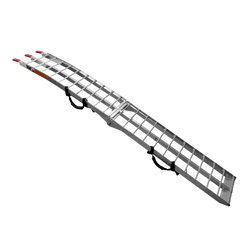UNITRAILER ALR002 klappbare Auffahrrampe aus Aluminium für Anhänger, 221 cm, 340 kg, mit Gurt