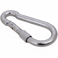Karabiner mit Schraubverschluss für Seile DROMET KSZ10100 Feuerwehrkarabinerhaken 10x100mm