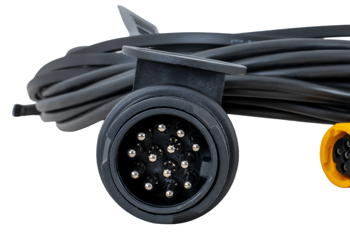 Lichtset: ASPÖCK MULTIPOINT IV Rückleuchten + ASPÖCK FLEXIPOINT I Seitenmarkierungsleuchten + MANTES 5,2m 13PIN Kabelbaum
