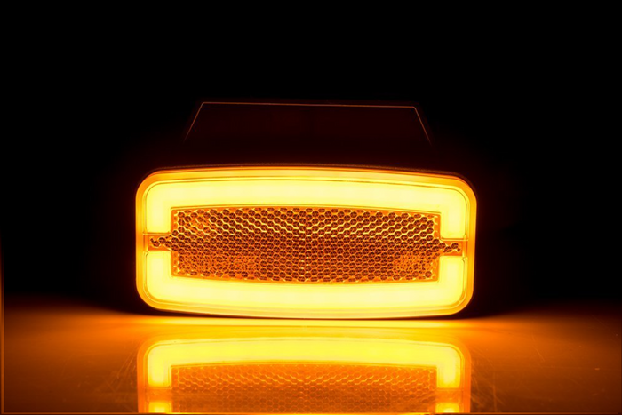HORPOL LD 2765 LED-Umrissleuchte, orange, universell, mit Halterung
