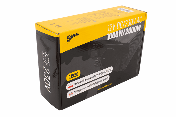 Spannungswandler 12V/230V (1000/2000W) KAMAR E1926