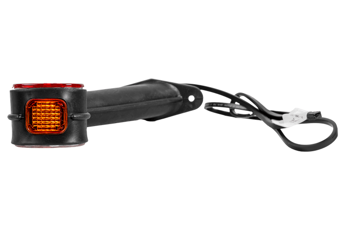 ASPÖCK SUPERPOINT II linke Positionsleuchte an einem Gummiarm mit seitlichem Kabel