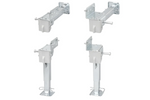 Set aus zwei ausziehbaren Stützen mit Kurbel und ProPlus 361500 Halterung für 1000 kg Pritschenanhänger 290-460 mm