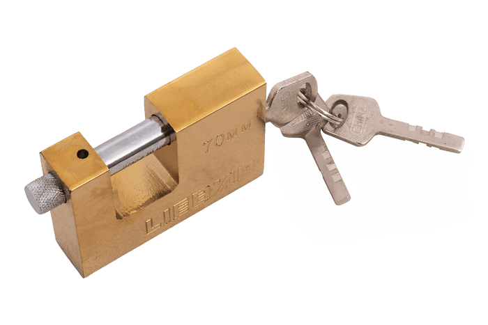 Messing-Vorhängeschloss 70mm HERMON, Ohrdurchmesser 10mm