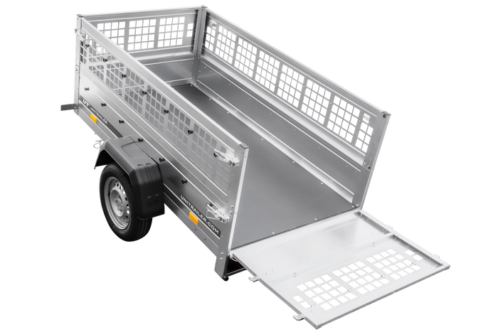 Leichter Anhänger 200x106 UNITRAILER GARDEN 200 KIPP mit Gitterwänden