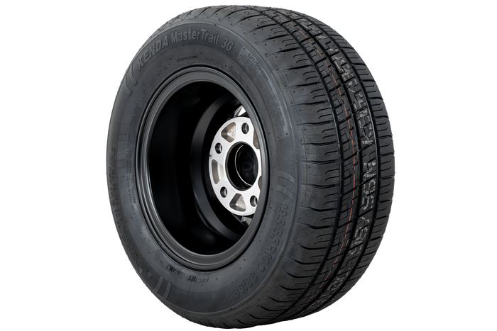 Verstärktes Rad für Anhänger KENDA REIFEN 195/55 R10C 98/96N ALUMINIUMFELGE STARCO schwarz 6Jx10"H2 5x112 ET:-4
