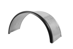 Doppelkotflügel für Anhänger 15-16" DOMAR DK7120 Radlauf 880/400 mm Metall mit Gummikante