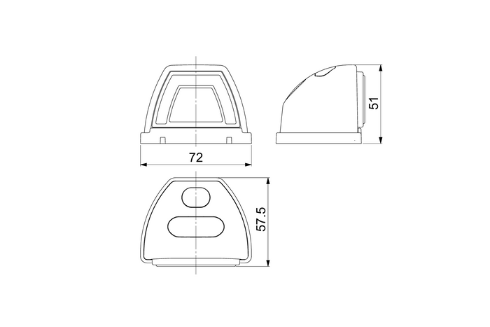 HORPOL LZD 3089 LED-Rückleuchte mit 2 Funktionen, universell