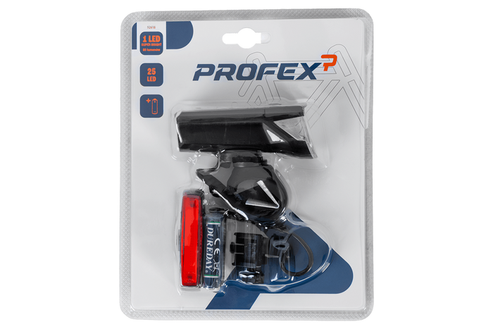 PROFEX 92618 Super Vision Fahrradlichtset (vorne und hinten), batteriebetrieben