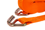 Satz aus vier UNITRAILER 15m/50mm/5t orangefarbenen Transportgurten mit Spannvorrichtung