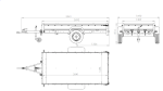Einachsanhänger mit Blattfedern 264x125 UNITRAILER GARDEN 264/R KIPP mit H-800-Rahmen und grauer Plane