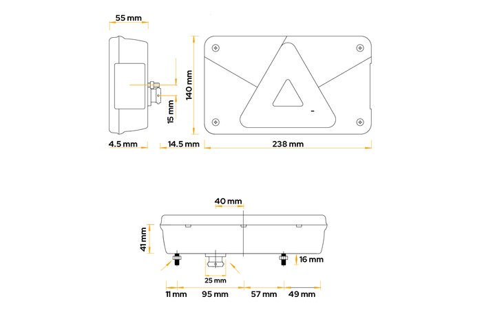 ASPÖCK Multipoint V LED-Rückleuchte, 6 Funktionen, rechts