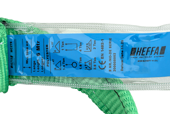 HEFFA Kranschlinge 6 m/60 mm/2 t mit Schlaufen