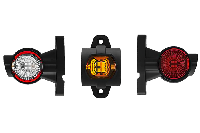 FRISTOM FT-140A LED linke Begrenzungsleuchte auf einem Gummiarm