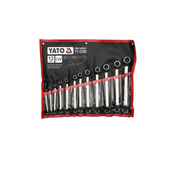 YATO YT-0398 Ringschlüssel mit abgewinkeltem Schlüssel 6-32mm 12 Stück.