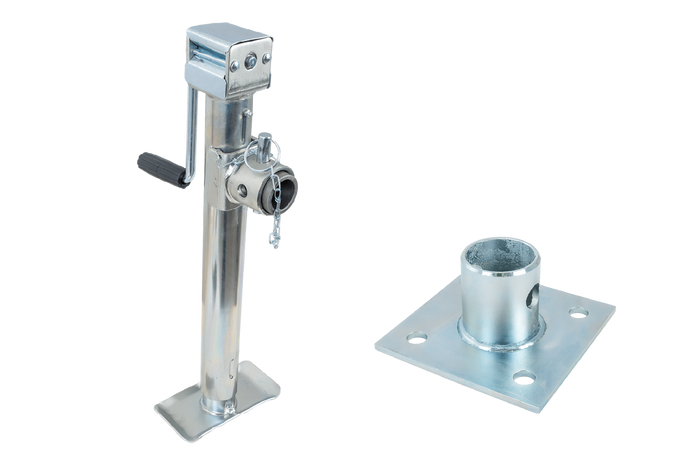 Komplettset Kurbelheber TJ5002 + Adapter TJ5002A UNITRAILER für 1300kg Anhänger